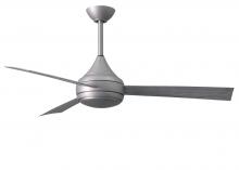 Matthews Fan Company DA-BS-BW - Donaire-Three Blade Paddle Fan-Integrated LED-Brushed Stainless Finish-Barn Wood Tone Blades