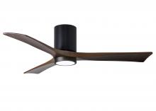 Matthews Fan Company IR3HLK-BK-WA-52 - Irene-3HLK-52" Three Blade Flush Mount Paddle Fan-5CCT Integrated LED-Matte Black Finish