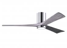 Matthews Fan Company IR3HLK-CR-BW-60 - Irene-3HLK-60" Three Blade Flush Mount Paddle Fan-5CCT Integrated LED-Polished Chrome Finish