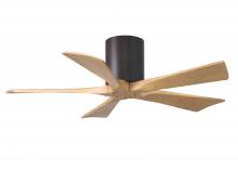 Matthews Fan Company IR5H-TB-LM-42 - Irene-5H - 42" Five Blade Flush Mount Paddle Fan - Textured Bronze Finish - Light Maple Tone Bla