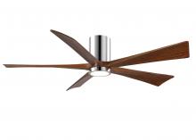 Matthews Fan Company IR5HLK-CR-WA-60 - Irene-5HLK-60" Five Blade Flush Mount Paddle Fan-5CCT Integrated LED-Polished Chrome Finish