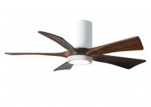 Matthews Fan Company IR5HLK-WH-WA-42 - Irene-5HLK-42" Five Blade Flush Mount Paddle Fan-5CCT Integrated LED-Gloss White Finish