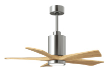 Matthews Fan Company PA5-CR-LM-42 - Patricia-5-42" Five Blade Ceiling Fan-5CCT Integrated LED-Polished Chrome Finish