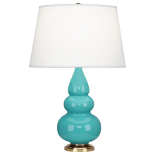 Robert Abbey 252X - Egg Blue Small Triple Gourd Accent Lamp