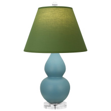 Robert Abbey MOB53G - Matte Steel Blue Small Double Gourd Accent Lamp