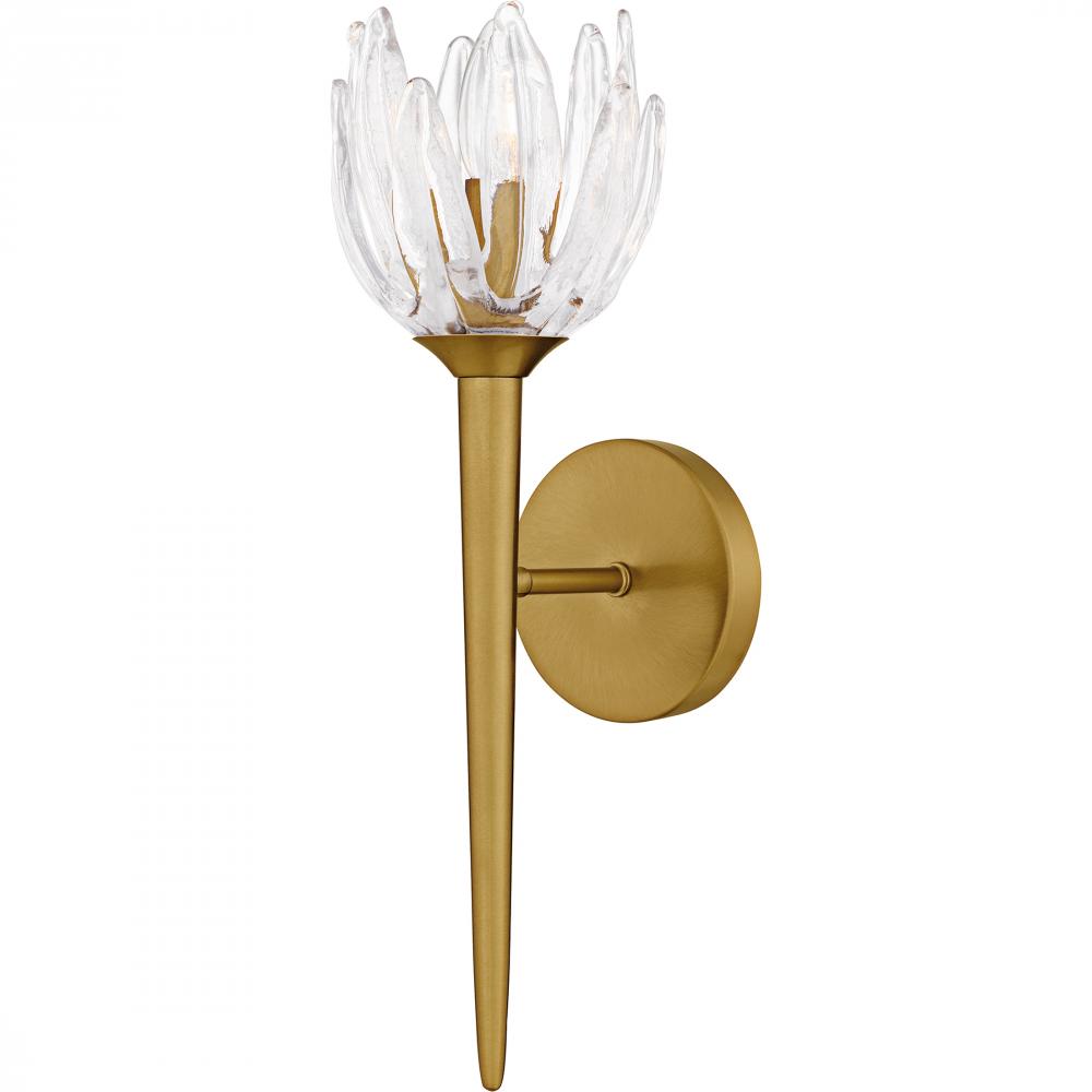 Shea 1-Light Brushed Gold Wall Sconce