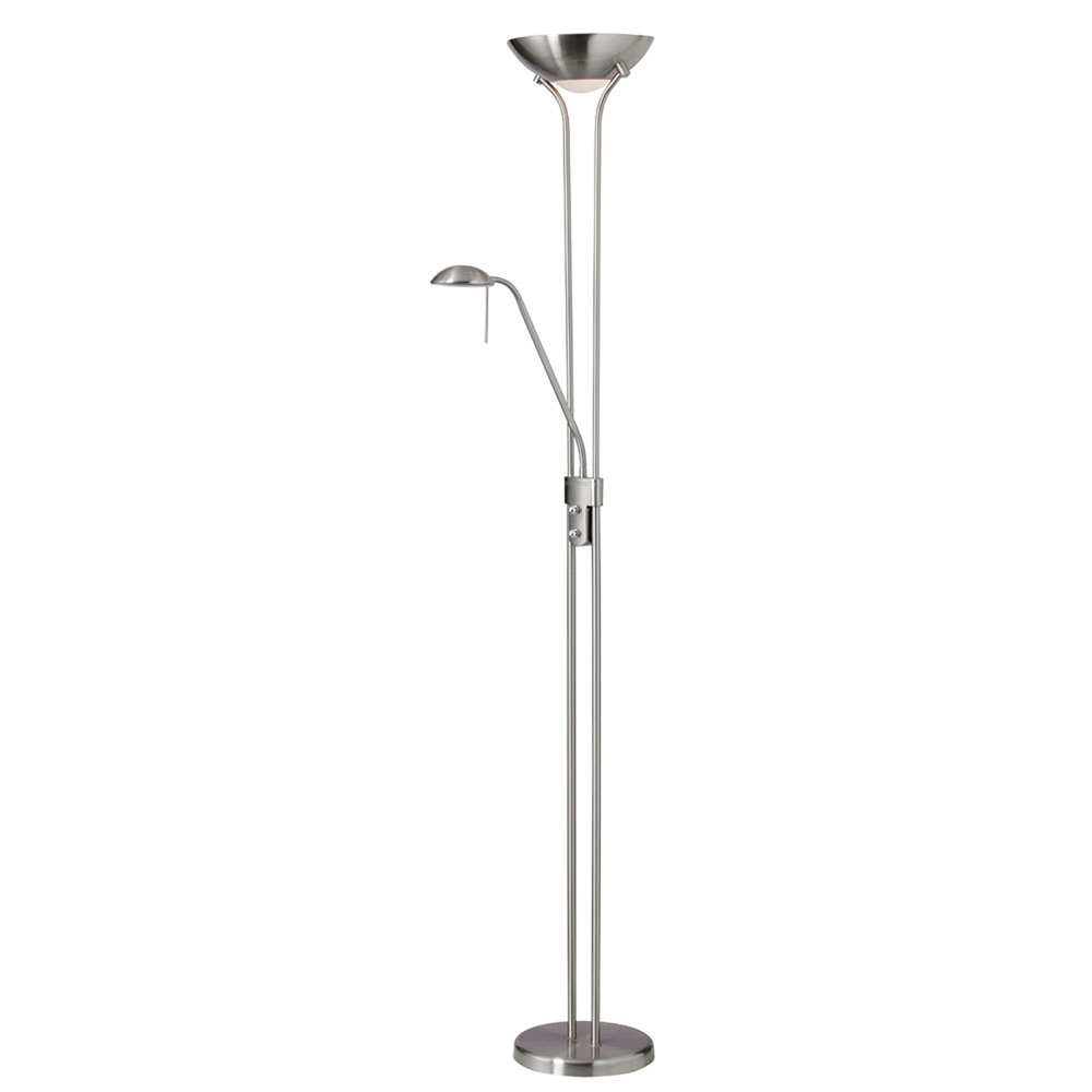 Mother/Son Floor Lamp/Satin Chrome