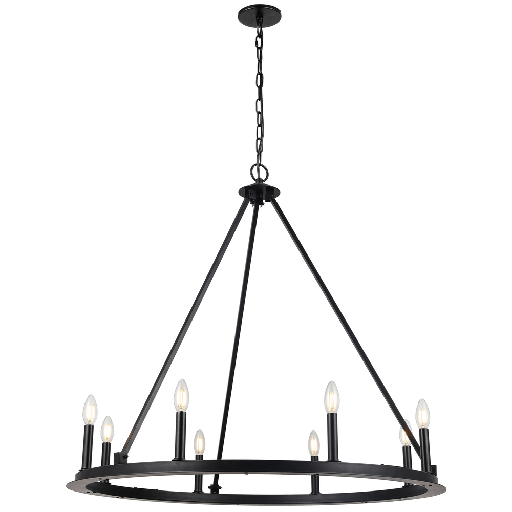 8LT Incandescent Chandelier, MB