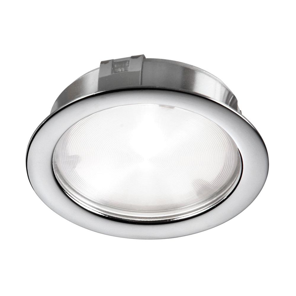 Cree 4W 24VDC input 3000K, CRI80+, 40° beam Puck Light, Polished Chrome