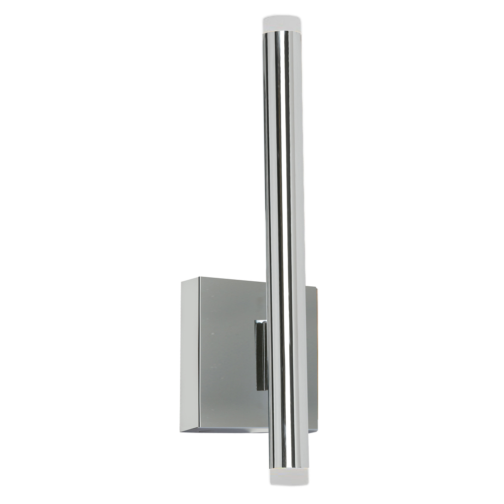 10W Wall Sconce, Polished Chrome with White Acrylic Diffuser