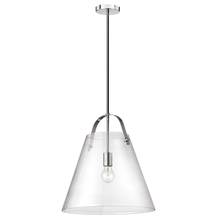 Dainolite 871-171P-PC - 1 Light Incandescent Pendant, Polished Chrome w/ Clear Glass