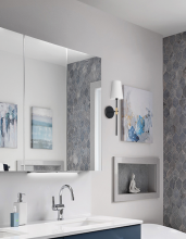 Dainolite CIN-211W-MB-AGB-790 - 1LT Wall Sconce, MB & AGB with WH Shade