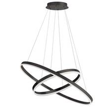 Dainolite CIR-1497C-MB - 97W Chandelier, Matte Black w/ White Acrylic Diffuser