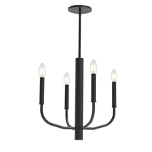 Dainolite ELN-164C-MB - 4 Light Incandescent Chandelier, Matte Black