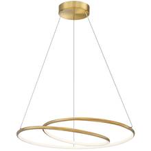 Dainolite GBL-2438LEDC-AGB - 38W Chandelier, Aged Brass w/ White Silicone Diffuser