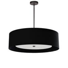 Dainolite HEL-304P-MB-BW - 4 Light Incandescent Pendant Matte Black Black Shade with White Diffuser