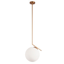 Dainolite ORN-141P-GLD - 1 Light Incandescent Pendant, Plated Gold Finish with White Glass