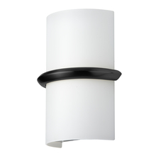 Dainolite WLC-914LEDW-MB - 14W Wall Sconce, Matte Black w/ Opal Glass