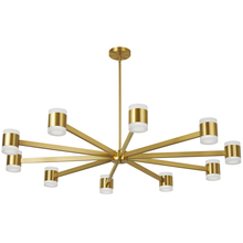 Dainolite WLS-48140LEDC-AGB - 140W Chandelier, Aged Brass w/ Frosted Acrylic Diffuser