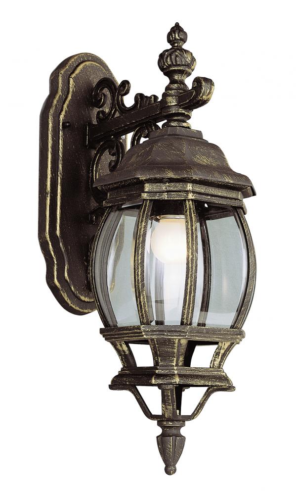 Francisco 1-Light Outdoor Beveled Glass Coach Wall Lantern