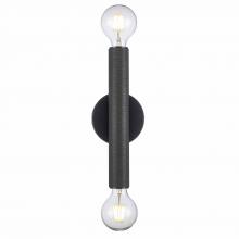 Trans Globe 22302 BK - 2LT VANITY-12" INDUS. KNURLED