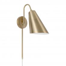 Capital Canada 654911MA - 1-Light Modern Swing Arm Sconce in Matte Brass with Painted White Interior