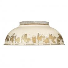 Golden Canada 0865-FM AGV-AI - Kinsley Flush Mount in Aged Galvanized Steel with Antique Ivory Shade