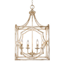 Golden Canada 0885-4P AI - Laurent 4-Light Pendant in Antique Ivory