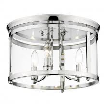 Golden Canada 1157-FM CH - Payton Flush Mount in Chrome with Clear Glass