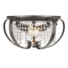 Golden Canada 1323-FM EBB - Ella Flush Mount in Etruscan Bronze