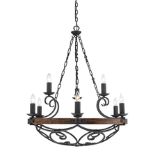 Golden Canada 1821-9 BI - Madera 2 Tier - 9-Light Chandelier in Black Iron