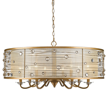 Golden Canada 1993-8 PG - Joia 8 Light Chandelier in Peruvian Gold with a Sheer Filigree Mist Shade