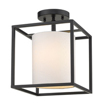 Golden Canada 2243-1SF BLK-MWS - Manhattan Semi-Flush in Matte Black