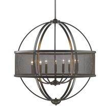 Golden Canada 3167-9 EB-EB - Colson EB 9 Light Chandelier (with shade) in Etruscan Bronze