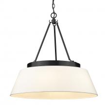 Golden Canada 3189-6 BLK-MWS - Penn 6 Light Chandelier in Matte Black with Modern White Shade