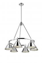 Golden Canada 3306-6 CH-CH - Orwell CH 6 Light Chandelier in Chrome with Chrome shades