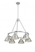 Golden Canada 3306-6 PW-PW - Orwell 6-Light Chandelier in Pewter