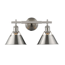 Golden Canada 3306-BA2 PW-PW - Orwell 2-Light Vanity Light in Pewter