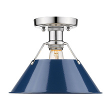 Golden Canada 3306-FM CH-NVY - Orwell CH Flush Mount in Chrome with Matte Navy shade