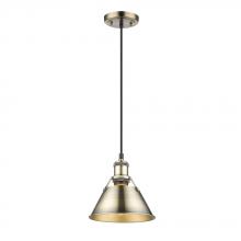 Golden Canada 3306-S AB-AB - Orwell 7.5" Wide Small Pendant in Aged Brass