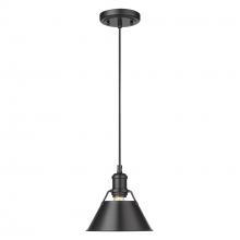 Golden Canada 3306-S BLK-BLK - Orwell BLK Small Pendant - 7" in Matte Black with Matte Black shade