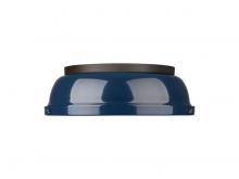 Golden Canada 3602-14 RBZ-NVY - Duncan 3-Light Bath Vanity in Rubbed Bronze with White