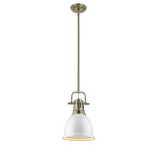 Golden Canada 3604-S AB-WH - Duncan Small Pendant with Rod