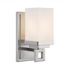 Golden Canada 4444-BA1 PW - Nelio 1 Light Bath Vanity in Pewter with Cased Opal Glass