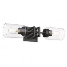 Golden Canada 6070-2W BLK-BLK - Tribeca 2 Light Wall Sconce in Matte Black