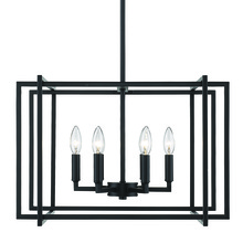 Golden Canada 6070-6 BLK-BLK - Tribeca 6-Light Chandelier in Matte Black with Matte Black Accents