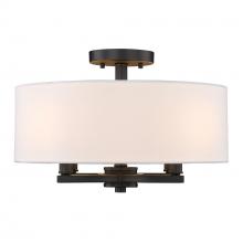 Golden Canada 7154-SF BLK-MWS - Eliana 4 Light Semi-Flush in Matte Black with Modern White Shade