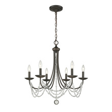 Golden Canada 7644-6 RBZ - Mirabella 6 Light Chandelier in Rubbed Bronze