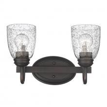 Golden Canada 8001-BA2 RBZ-SD - Parrish RBZ 2 Light Bath Vanity in Rubbed Bronze with Seeded Glass Shade