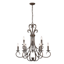 Golden Canada 8606-CN9 RBZ - Homestead 2 Tier - 9 Light Candelabra Chandelier in Rubbed Bronze with Drip Candlesticks